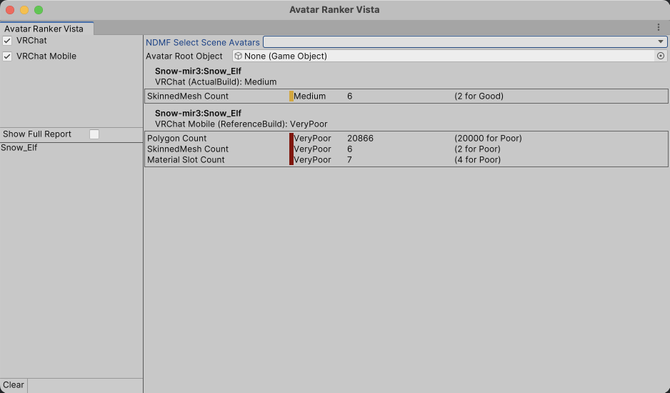 Avatar Ranker Vista